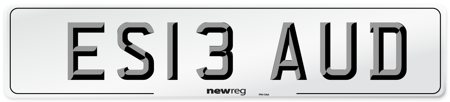 ES13 AUD Number Plate from New Reg